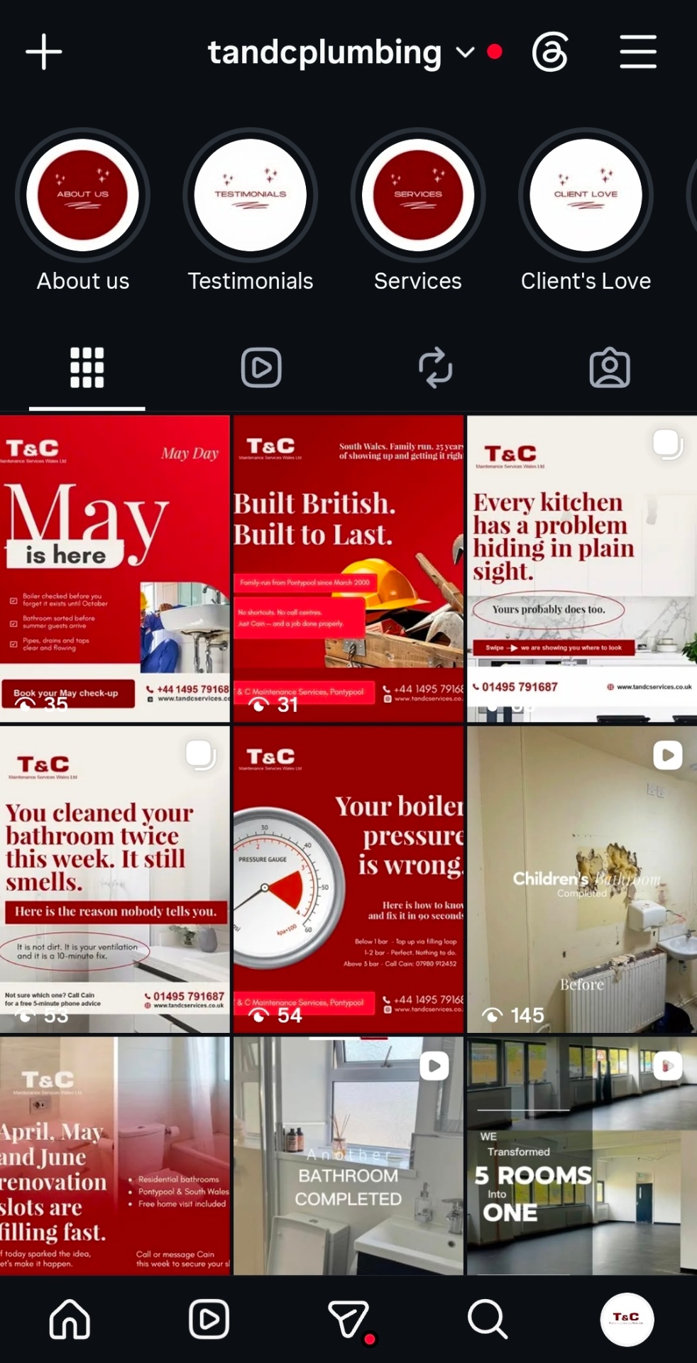 T&C Maintenance Services — Plumbing & Trades · South Wales
