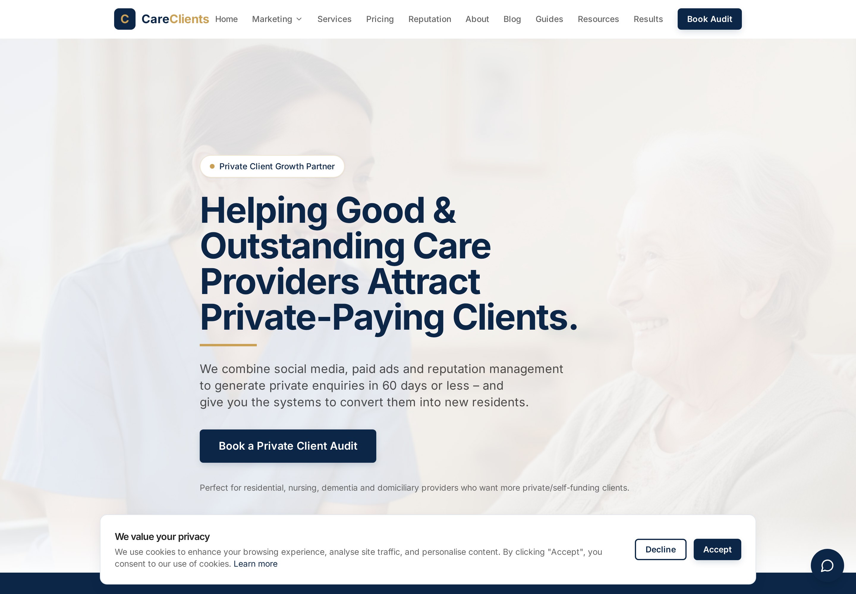 Care Clients — Home care lead-gen · UK