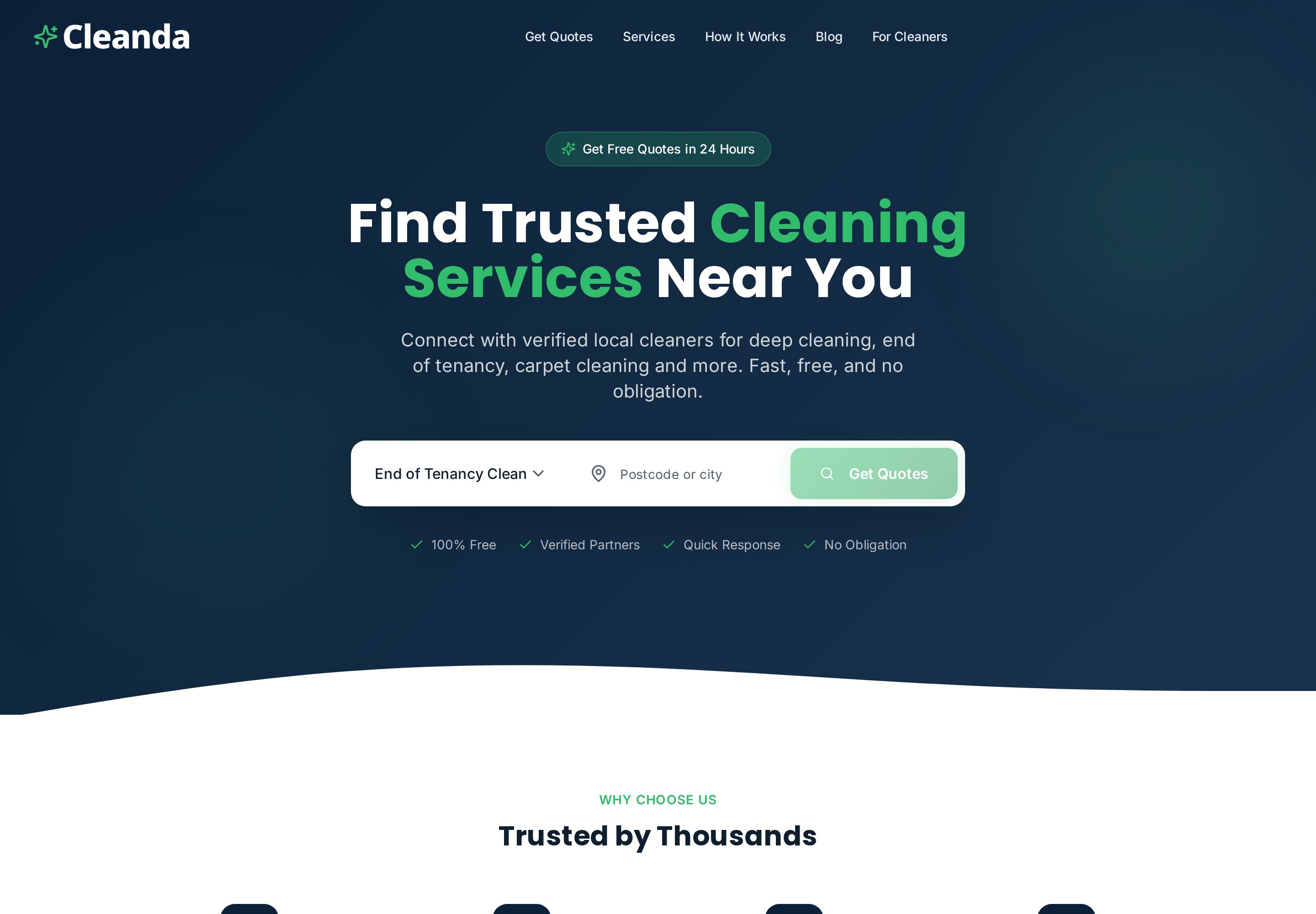 Cleanda — Cleaning services · UK
